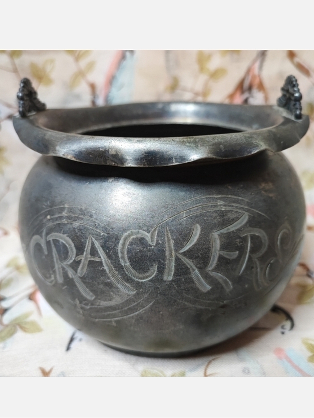Antique Silverplate Crackers Bowl Farmhouse Decor Victorian Flower Vase Reliance